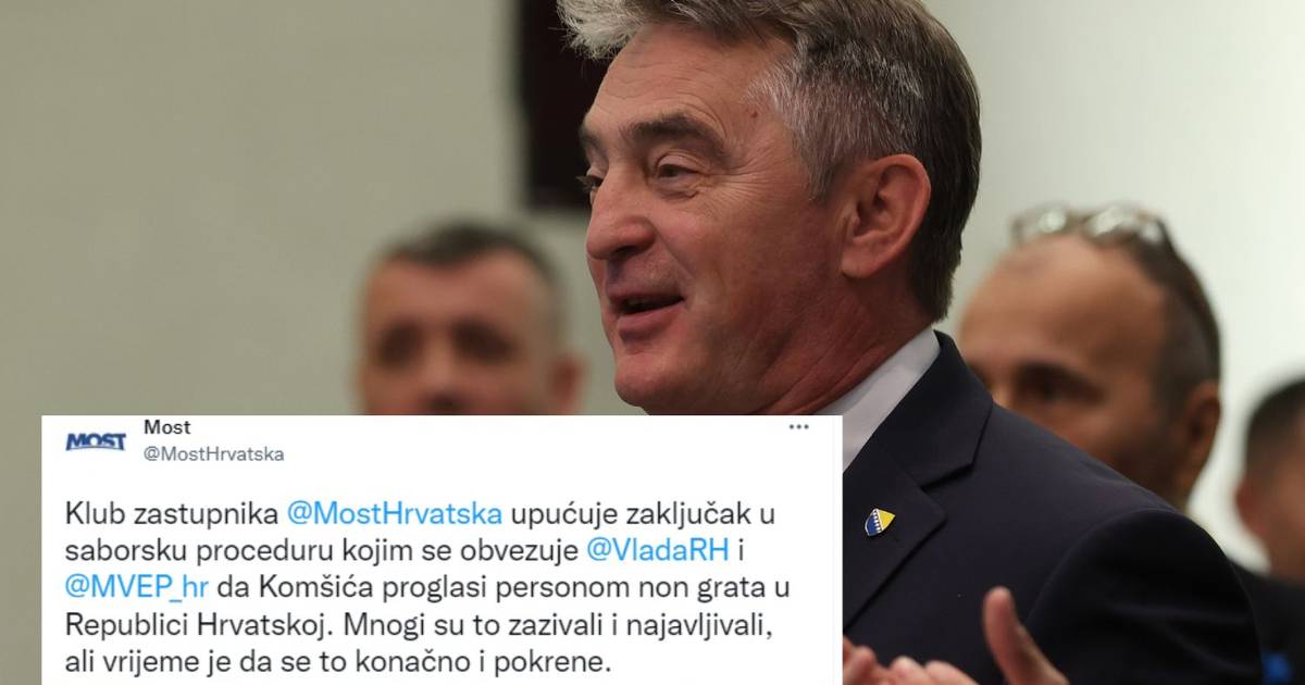 Most Proglasite Željka Komšića personom non grata u Hrvatskoj 24sata