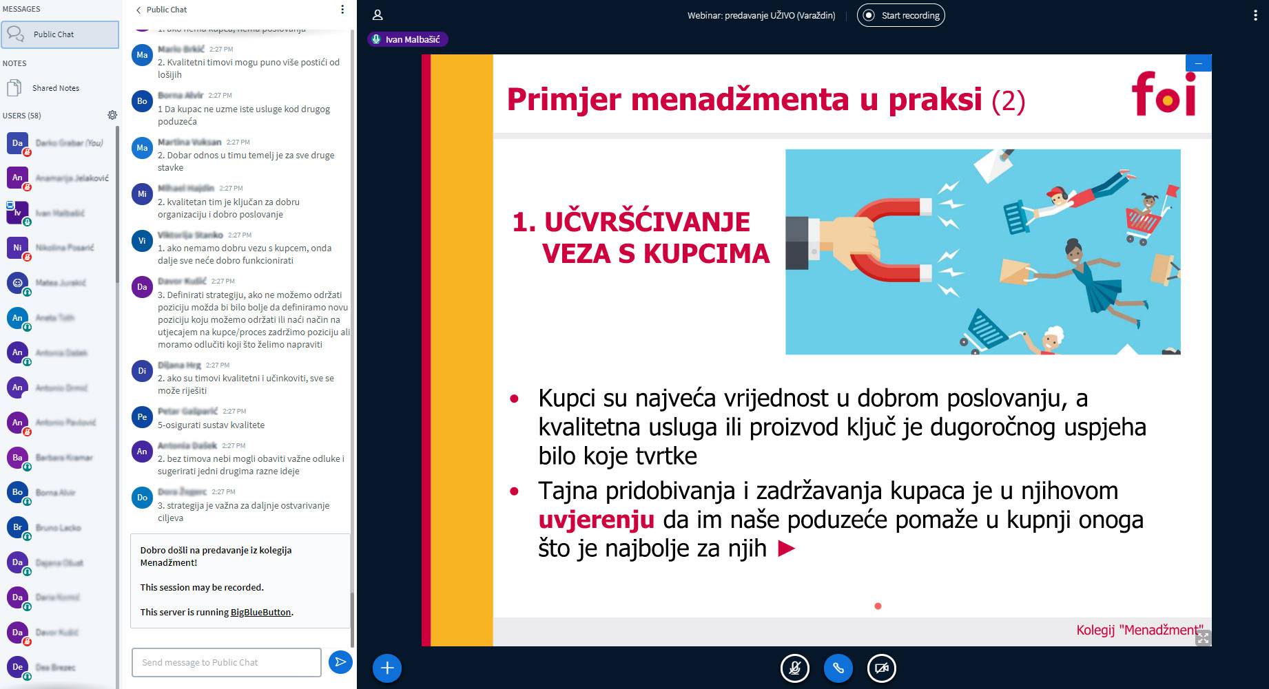 Galerija Slika Primjer Dobre Prakse U FOI Ju Online Nastava Na