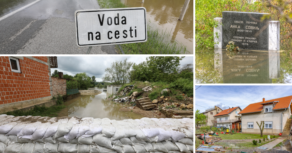 FOTO U Hrvatskoj Kostajnici rade nasip za vodeni val kod Gračaca je