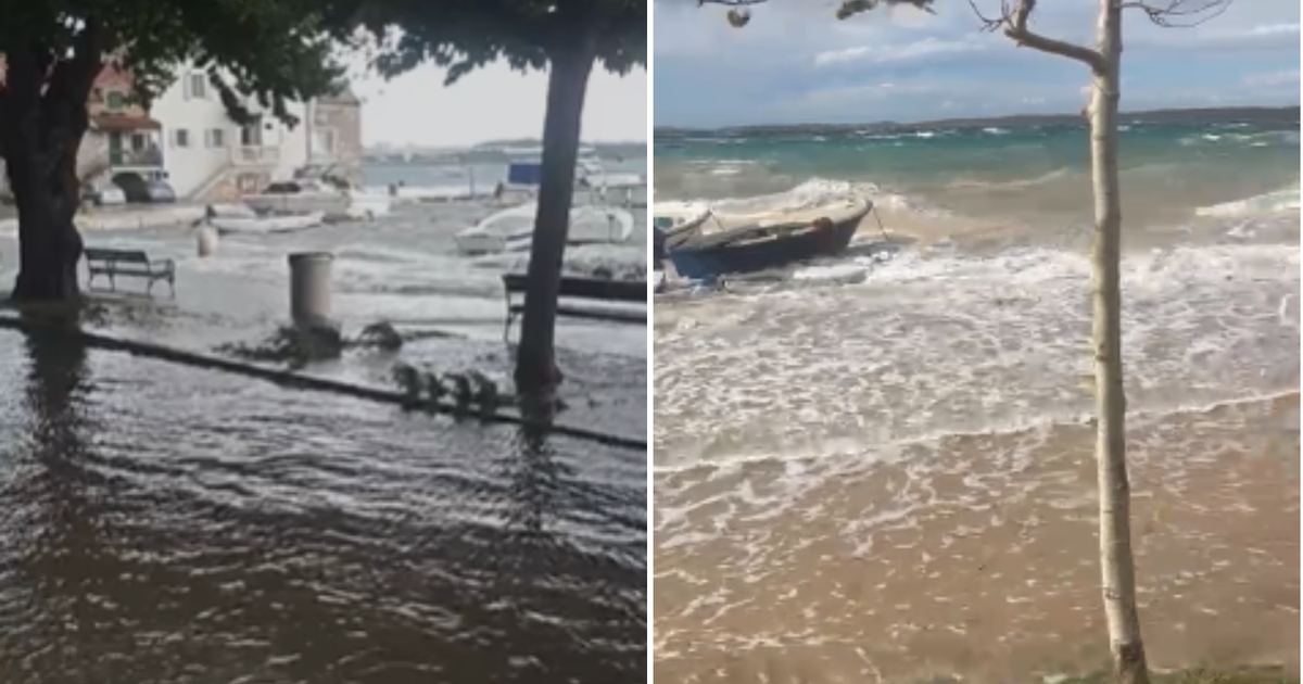 VIDEO Prelijeva se more u Hrvatskoj zbog nevremena Kaštel Sućurac