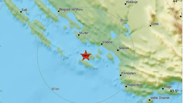 Novi potres od 3,2 Richtera  kod Šibenika, opet se trese i Zagreb