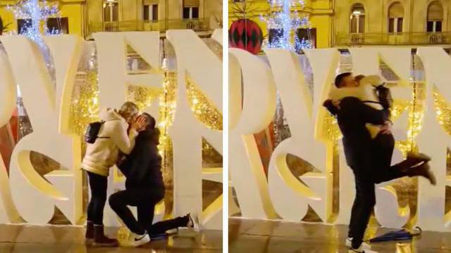VIDEO Romantika na Adventu: Zaprosio je curu među ljudima, okupljeni oduševljeno pljeskali