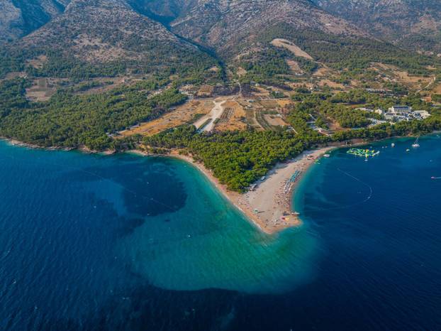 Fotografije iz zraka plaže Zlatni rat koja je promijenila svoj oblik
