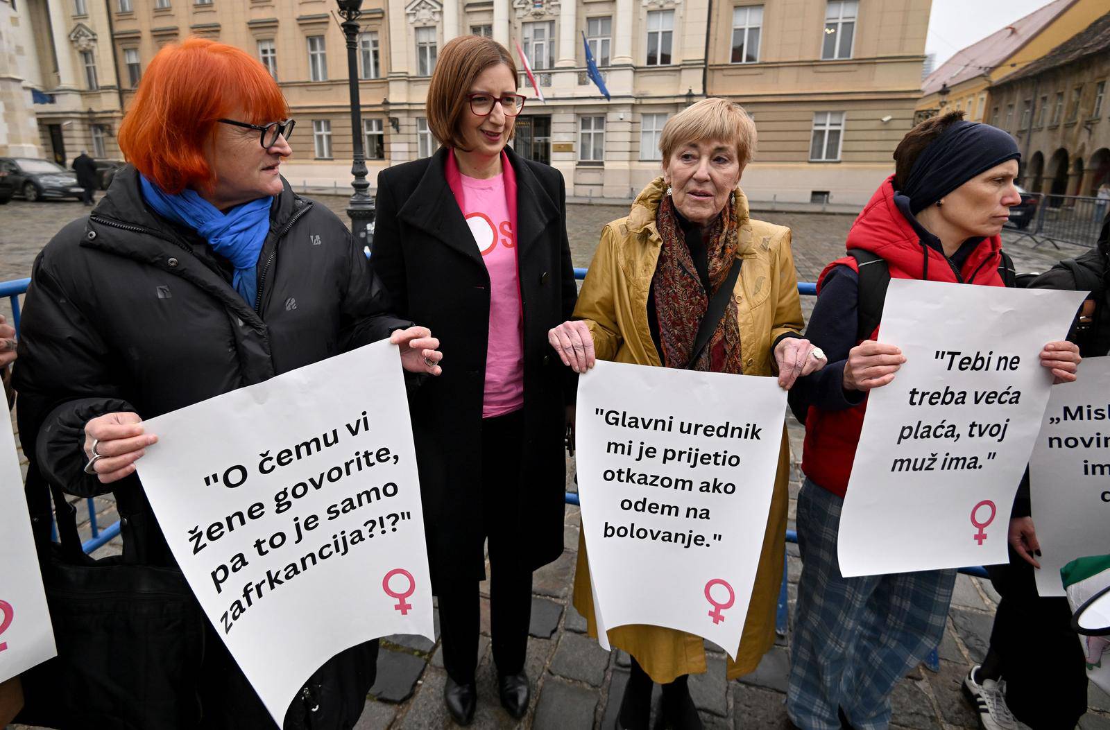 Zagreb: Održana javna akcija u povodu Dana žena na Markovu trgu