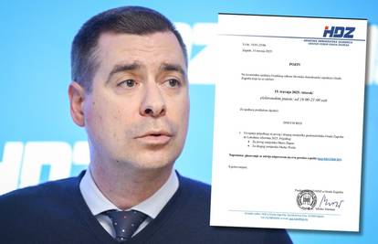 Šok u HDZ-u Zagreb: Emailom u roku od dva sata moraju glasati za zamjenike Mislava Hermana