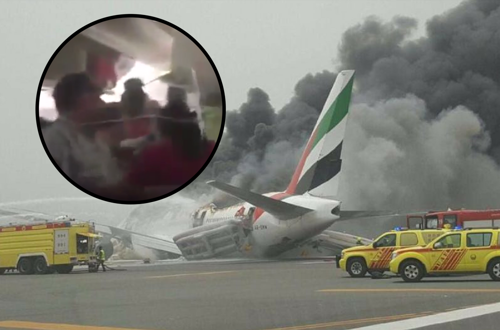 Dramatična snimka: Putnici bježe iz zapaljenog zrakoplova