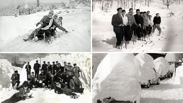 Prave goranske zime kroz stare fotografije: 'Imali smo konjske ralice i brigade za lopatanje'