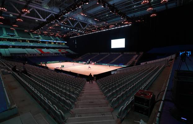 Lille: Reprezentacija Hrvatske na treningu spremna za finale Davis Cupa