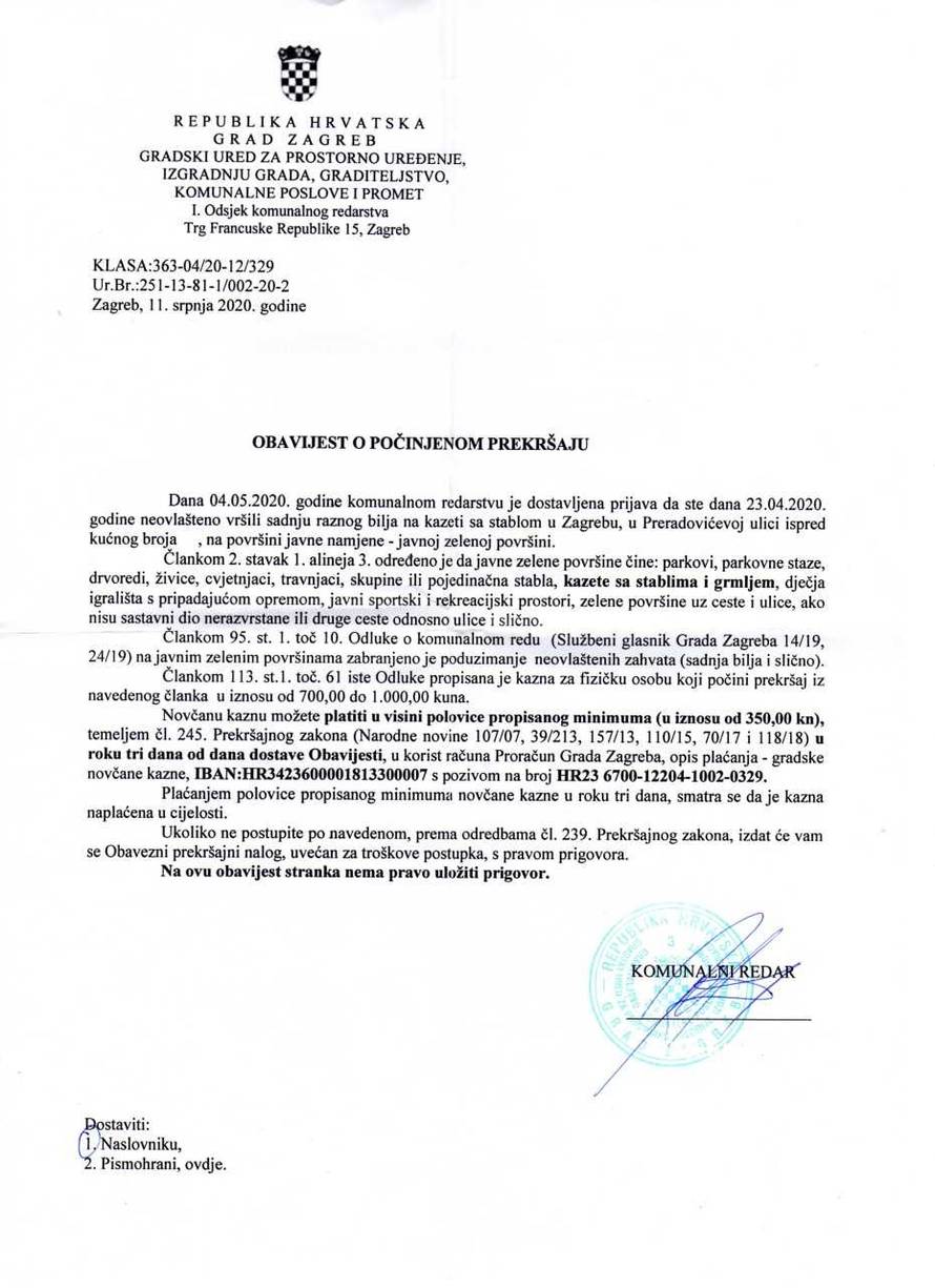 Posadili mini vrt u Zagrebu, pa im stigla novčana kazna: 'Ovo je sramota, nećemo to platiti'