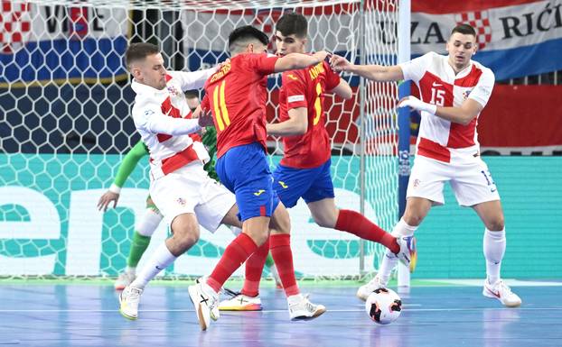 Susret Hrvatske i &Scaron;panjolske u polufinalu Europskog prvenstva u futsalu