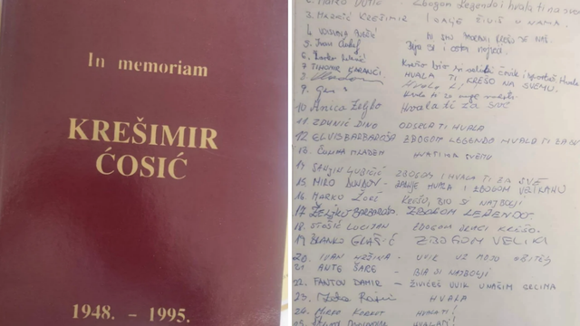 Sramota u Zadru: Knjigu žalosti s Ćosićeve komemoracije našli u smeću među izmetom golubova