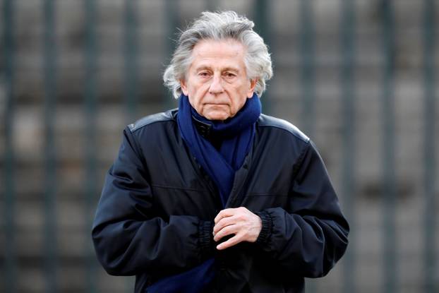 Film director Roman Polanski arrives at the Madeleine Church to attend a ceremony during a 