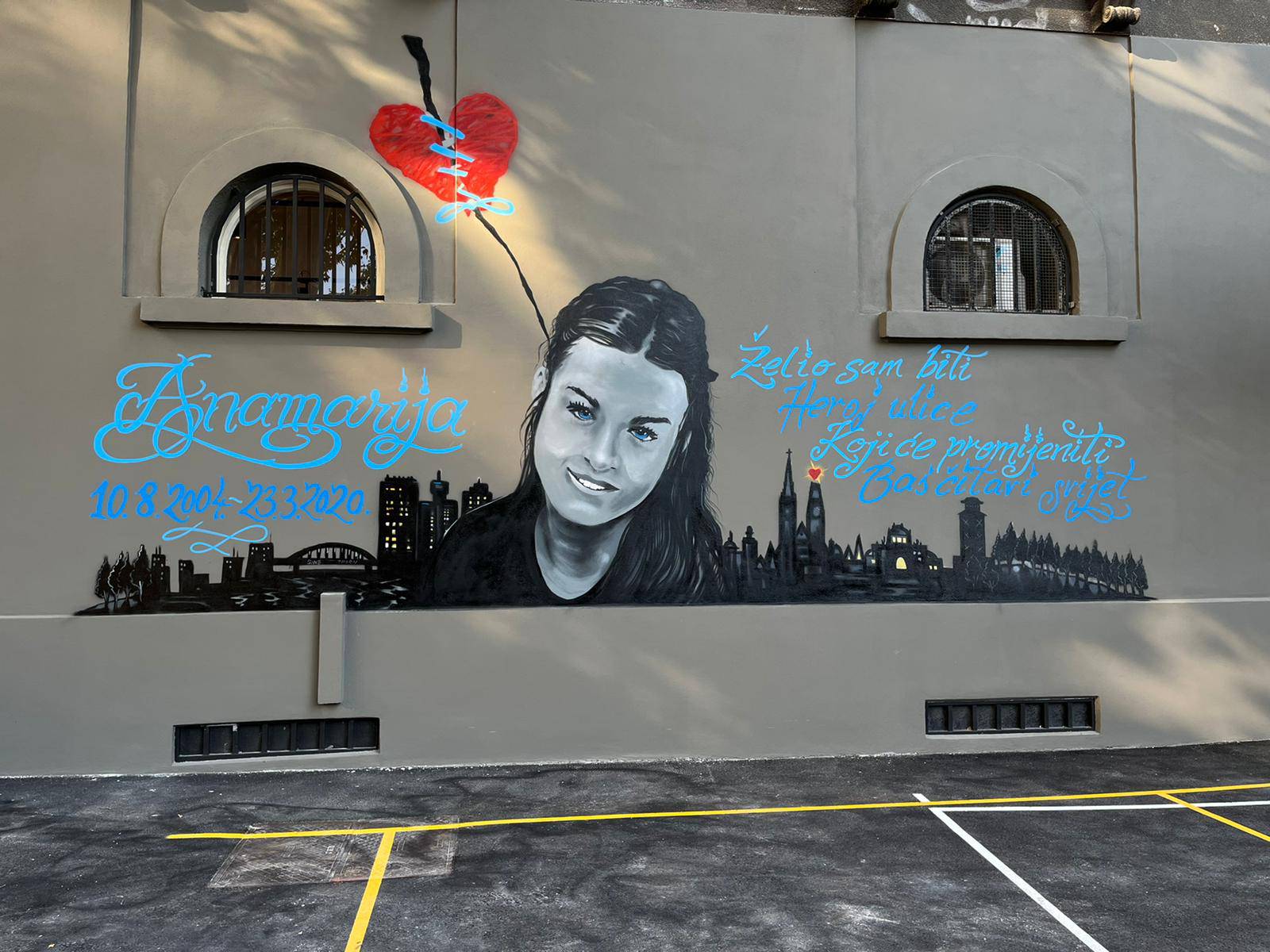 Obnovljenu školu u Zagrebu oslikali muralom za djevojčicu koja je poginula u potresu