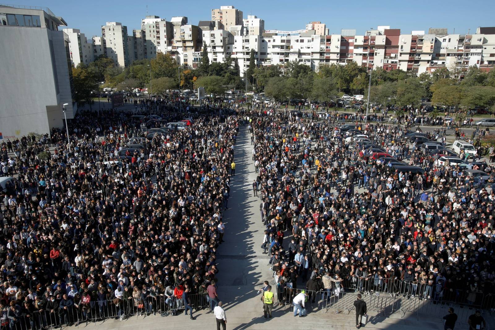 The funeral of Metropolitan Amfilohije Radovic, the top cleric of the Serbian Orthodox Church in Montenegro, in Podgorica