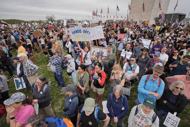 Anti-Trump 'Hands Off!' protest, in Washington