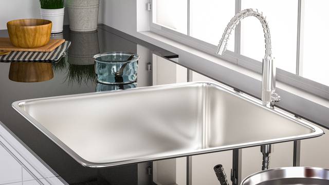 kitchen sink and faucet