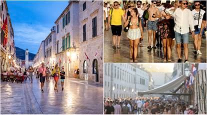 Stradun ovo i prošlo ljeto: Samo rijetki turisti šetali pred suton...