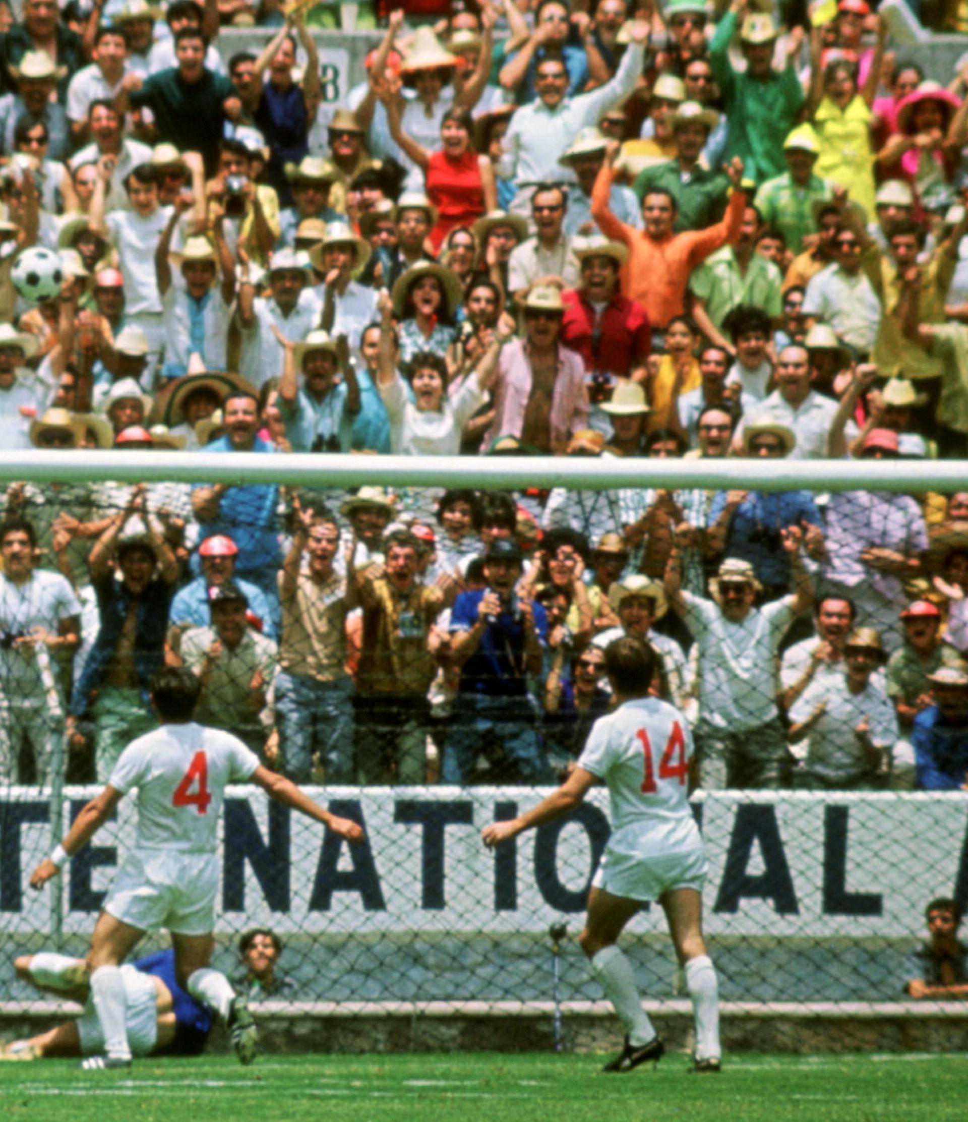 FILE PHOTO: England's Gordon Banks makes an incredible save from Brazil's Pele