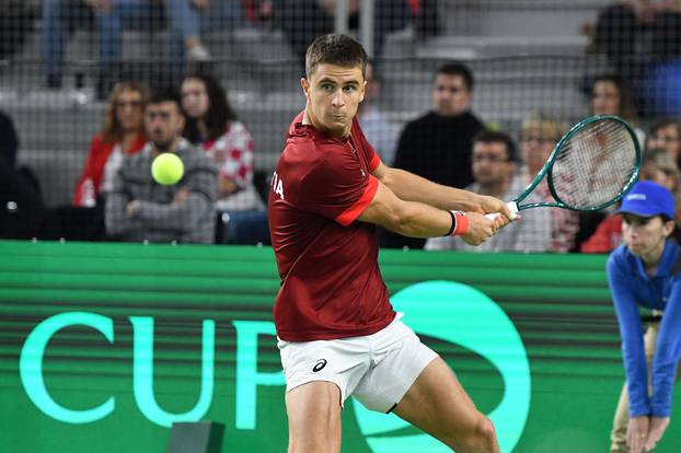 Varaždin: Davis Cup, meč Duje Ajduković - Bergs Zizou