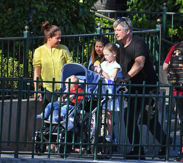 EXCLUSIVE: Alec Baldwin takes all 5 of of his kids and 2 Nannys to Disneyland for a fun day