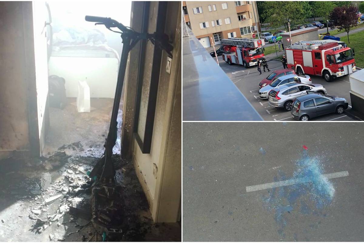 VIDEO Požar u stanu u Zagrebu: Eksplodirala baterija romobila