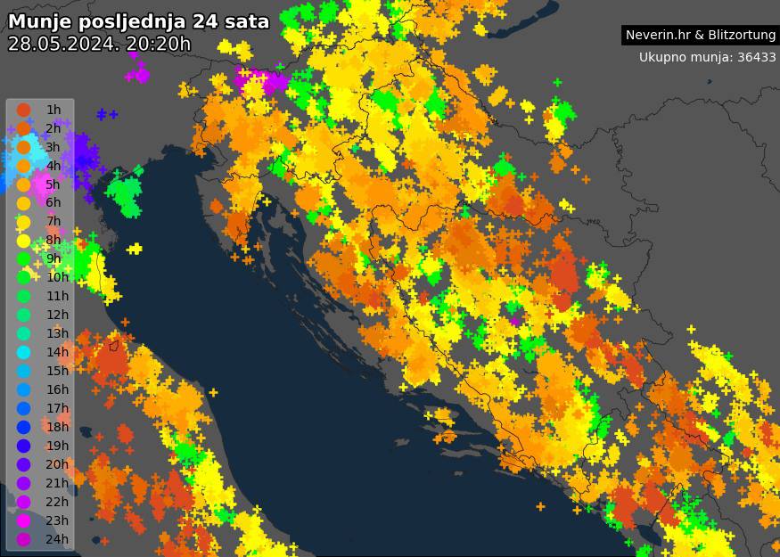 Ples munja nad Hrvatskom: U jednom danu bilo ih je 36 tisuća