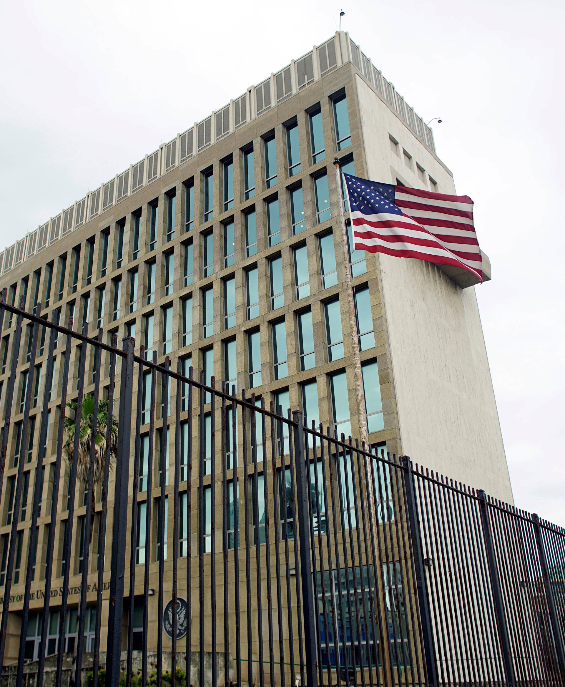 FILE PHOTO: An exterior view of the U.S. Embassy is seen in Havana, Cuba
