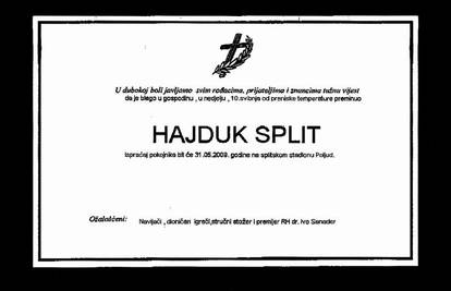 Pokop Hajduka! Prijava za Dinamo zbog neslane šale