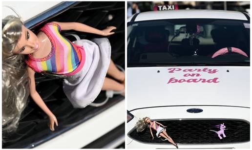 Barbie taxi 'juri' Zagrebom, svi se okre&cacute;u! Rozi volan, konji&cacute;...