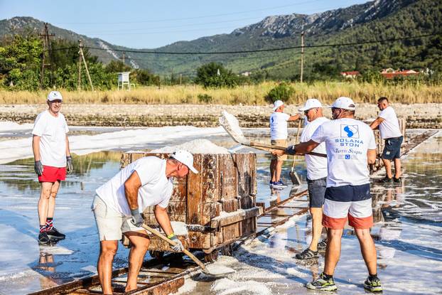 Berba soli u Stonskoj solani