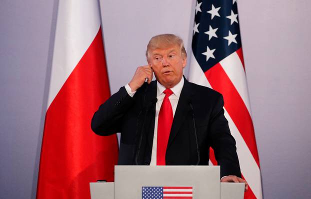 U.S. President Donald Trump and Polish President Andrzej Duda hold a joint news conference