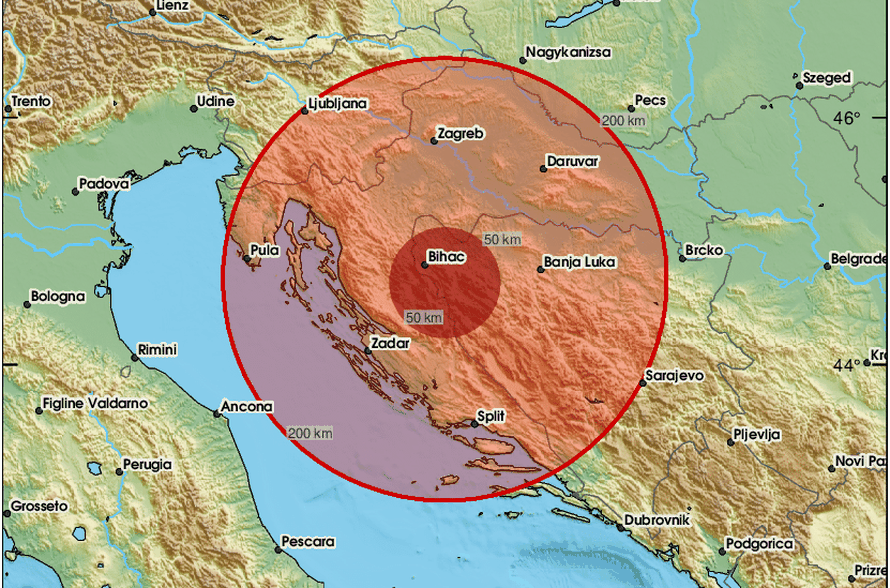 Snažan potres u Dalmaciji od 4.8 po Richteru: 'Svi smo izašli iz kuće'. Osjetio se u BiH, Italiji