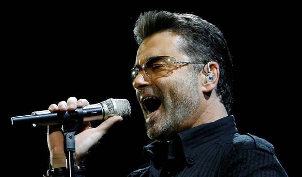 FILE PHOTO: George Michael performs in concert at the Forum during his "Live Global Tour" in Inglewood