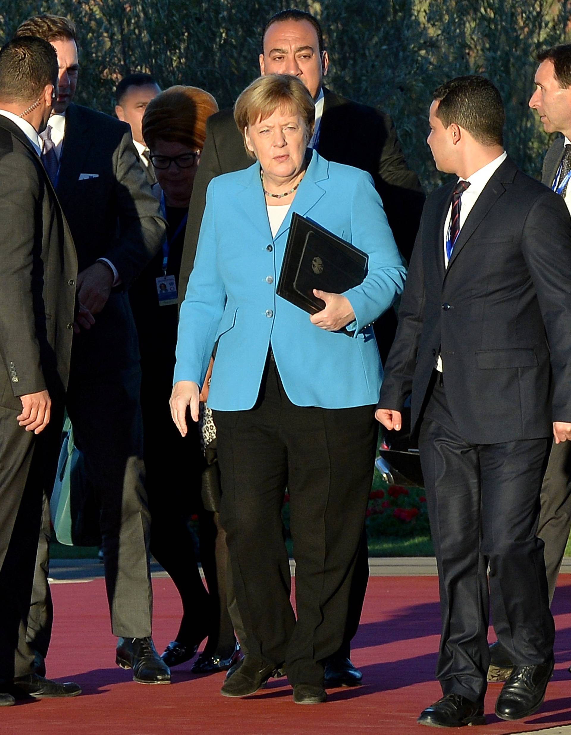 German Chancellor Angela Merkel arrives to the Intergovernmental Conference to Adopt the Global Compact for Safe, Orderly and Regular Migration, in Marrakesh