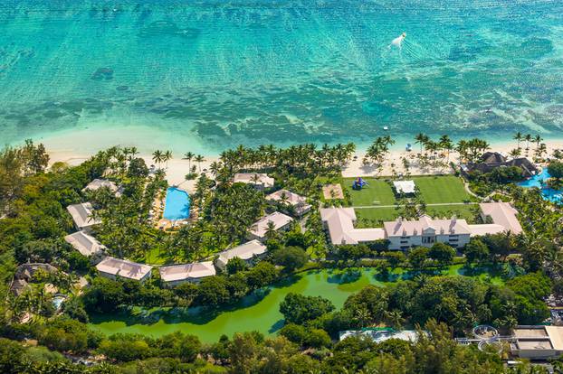 Aerial view of Mauritius island