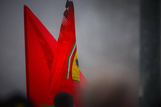 MOTORI - Formula 1 - Ferrari supporters for the first time of Lewis Hamilton on Ferrari F1