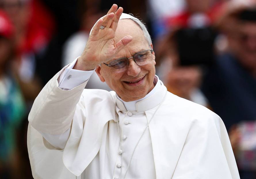 Pope Leo XIV holds his first general audience in St. Peter's Square, at the Vatican