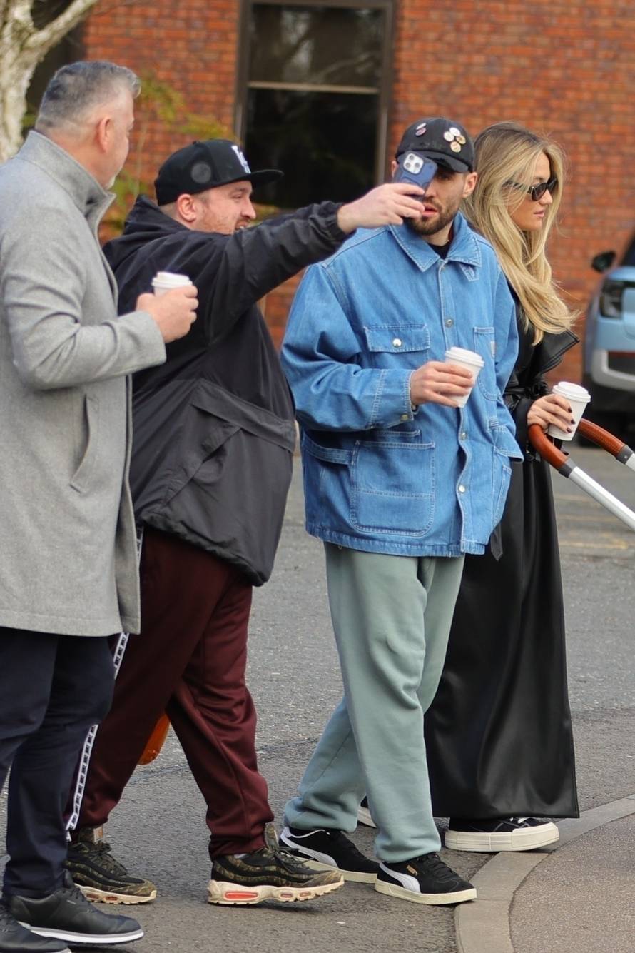 *EXCLUSIVE* WEB MUST CALL FOR PRICING  - Manchester City's hard man, the Croatian footballer Mateo Kovacic with his wife Izabel and his father Stipo are stopped in their tracks by a somewhat irate fan in Wilmslow, Cheshire.