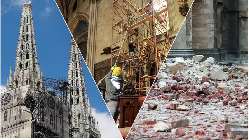 FOTO Zagrebačka katedrala spremna je za Božić: Ovako je izgledala nakon velikog potresa