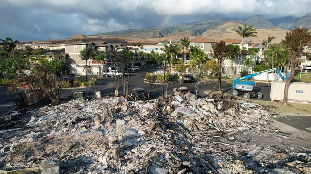 Aftermath of the wildfires in Lahaina