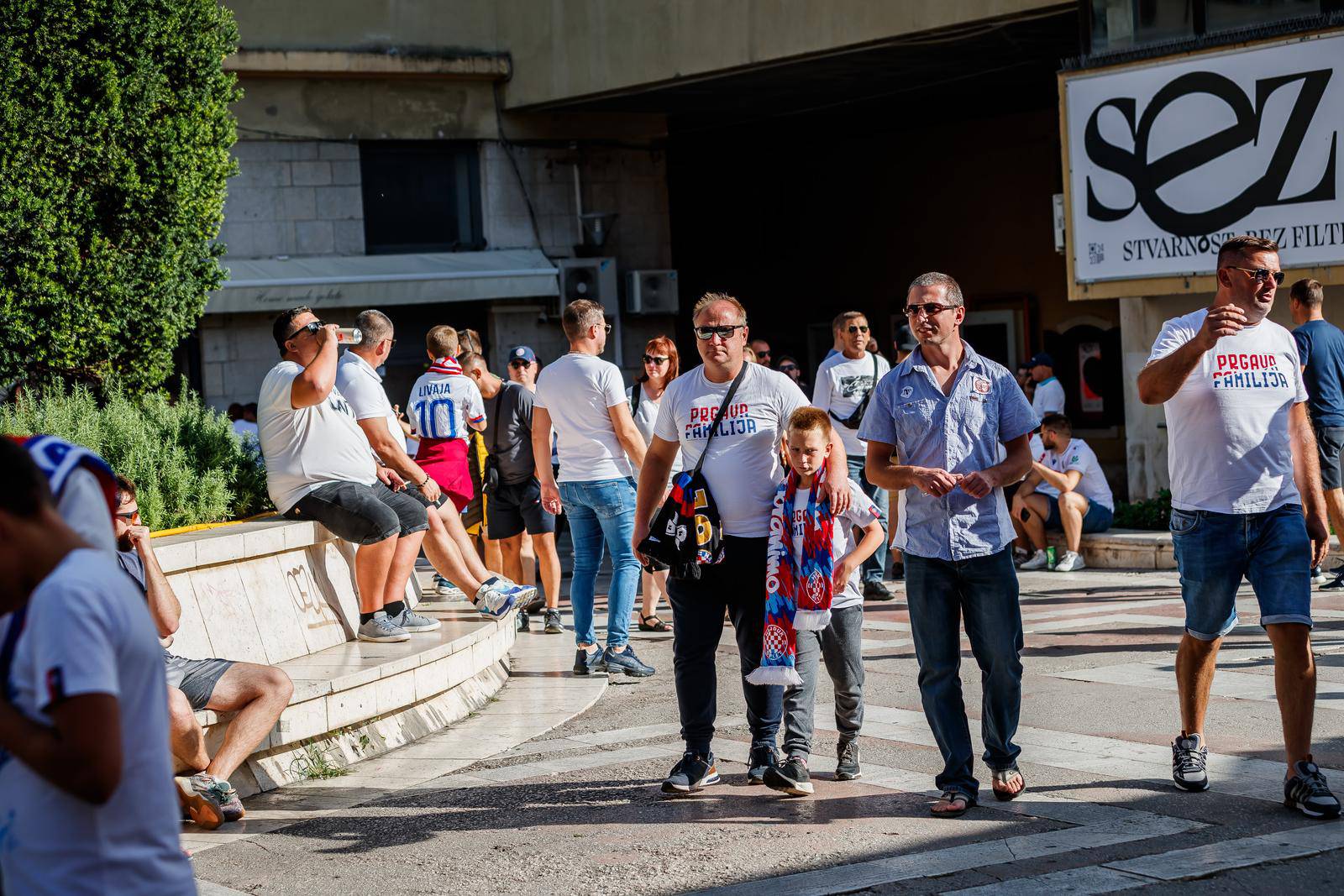 Split: Navijači u centru grada uoči derbija između Hajduka i Dinama