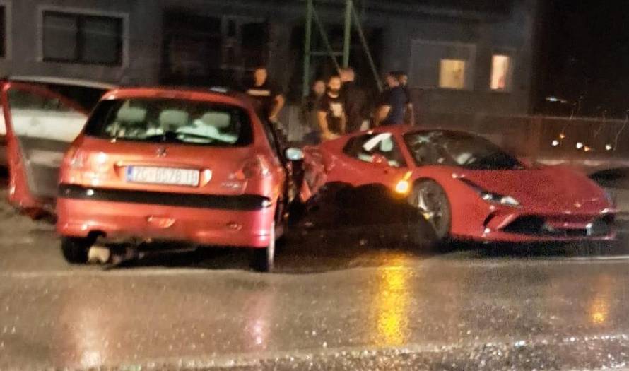 Skršen superauto! Ferrari i Peugeot sudarili se kod Zagreba