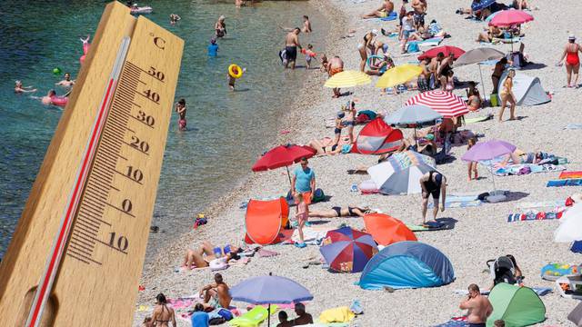 Cijela Hrvatska se 'prži', u Senju je izmjereno 37°C u 15 sati! Za sutra izdano crveno upozorenje