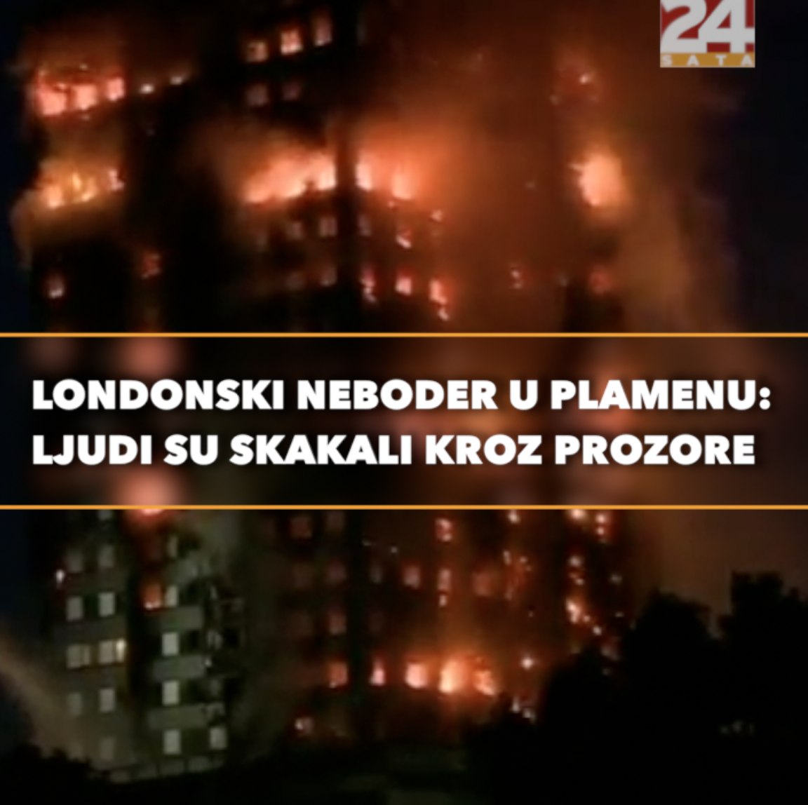 Londonski neboder u plamenu:  Stanari su skakali kroz prozore