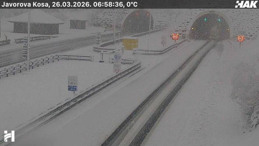 FOTO SNIJEG ZAMEO CESTU Evo kako izgleda A6 Zagreb - Rijeka