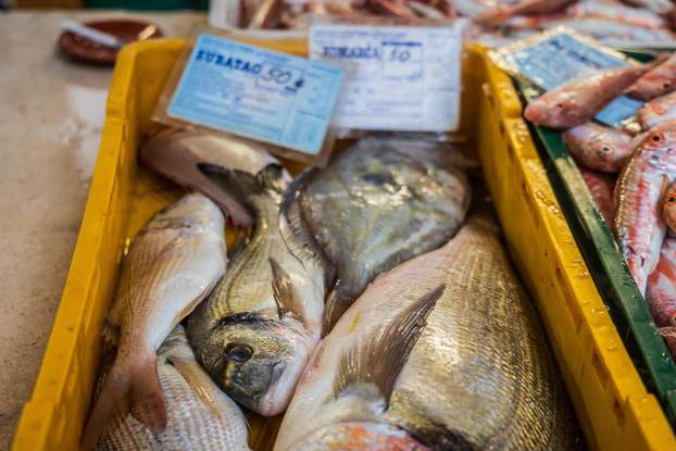 Split: Bogata ponuda ribe petkom u splitskoj ribarnici