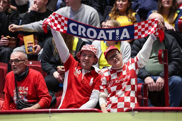 Susret Švedske i Hrvatske u prvom krugu EHF Europskog prvenstva, navijači