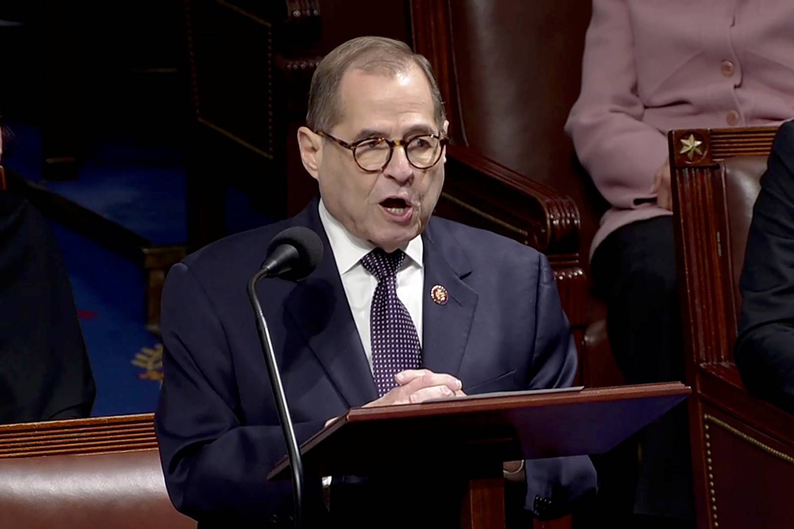 House Judiciary Committee Chairman Rep. Nadler speaks ahead of a vote on impeachment against President Trump on Capitol Hill
