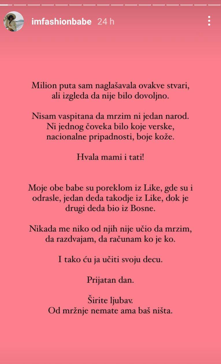 Srpkinja odgovorila na napade zbog hlača na kockice: 'Od te mržnje nemate ama baš ništa'