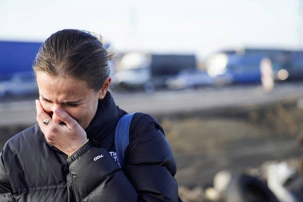 People arrive in Poland after fleeing Ukraine